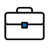 A small blue square on a black background.