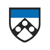 A logo featuring a shield with a blue stripe at the top, three white circles, and a black and white design.